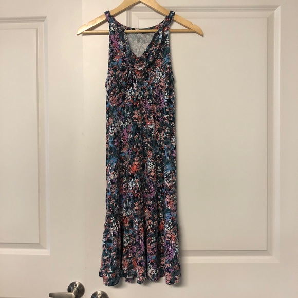Time and Tru Summer Floral Midi Dress Size XS - Picture 4 of 12